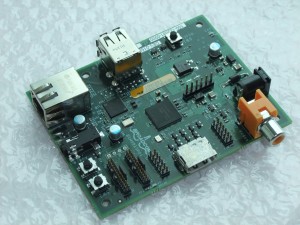 Raspberry Pi alpha board, top view