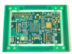 Raspberry Pi bare PCB, front