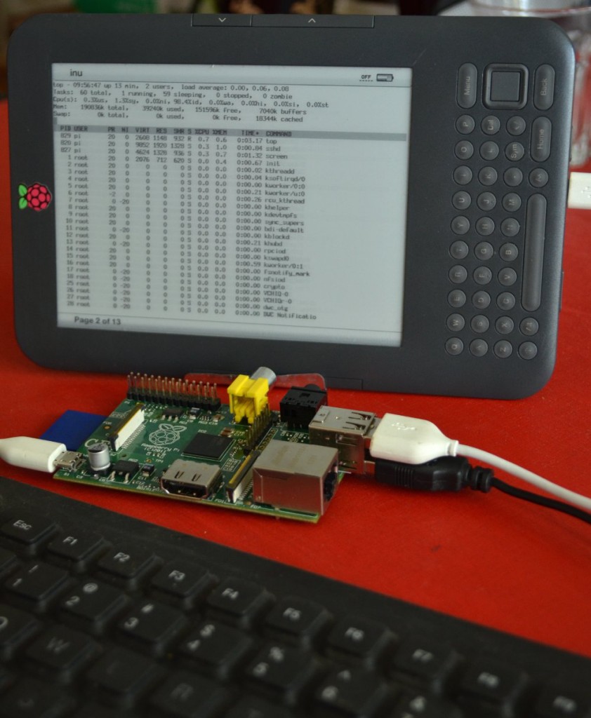 Raspberry Pi with Kindle as display