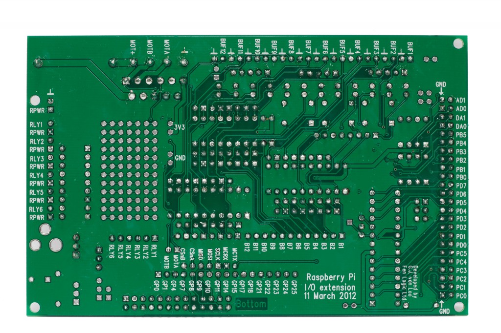 Gertboard, assembled, back view