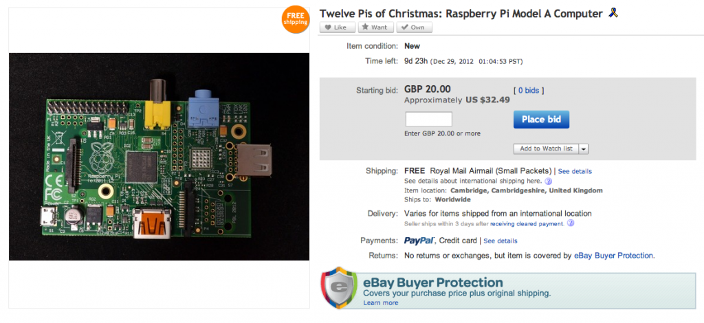 eBay auction