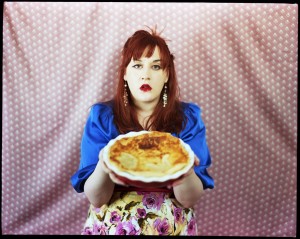Rachel, a pie and a metric ton of lipstick