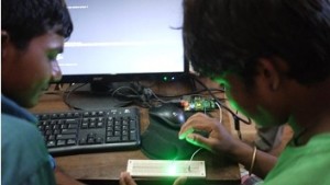 Karigarshala students mastering hardware control of an LED via the Raspberry Pi GPIO