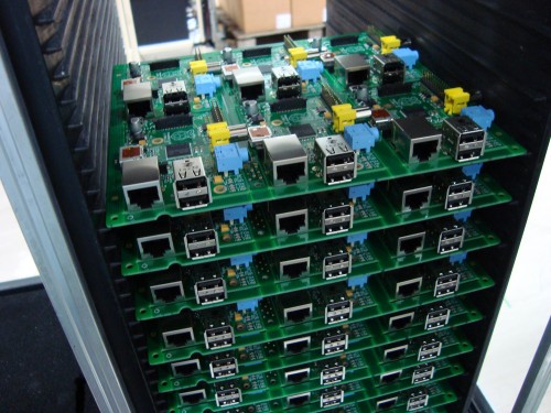 Completed six-up panels ready for testing
