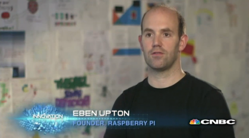 Here's Eben on TV earlier this year, in front of last year's poster competition entries