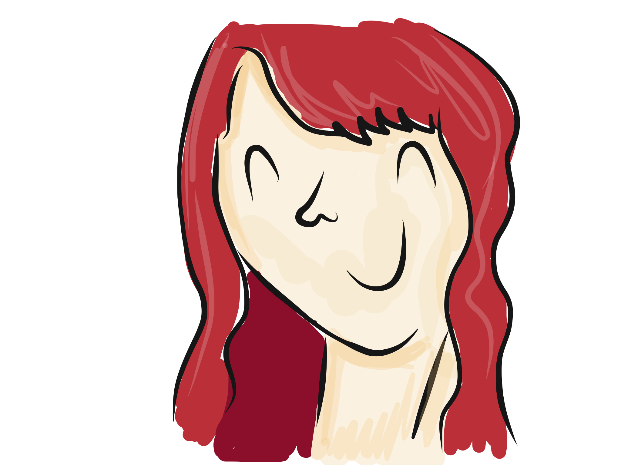 A cartoon sketch of Hannah Burdett, Raspberry Pi Creative Technologist