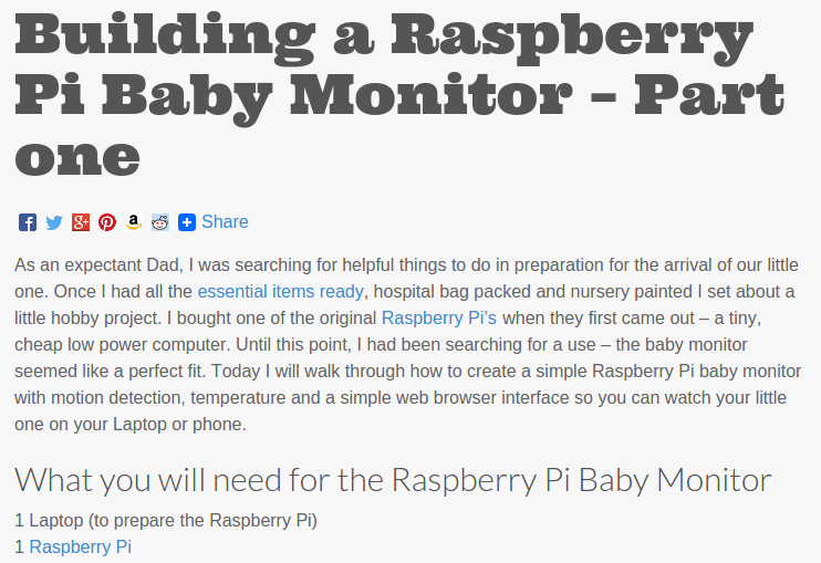 Raspberry Pi Baby Monitor Raspberry Pi