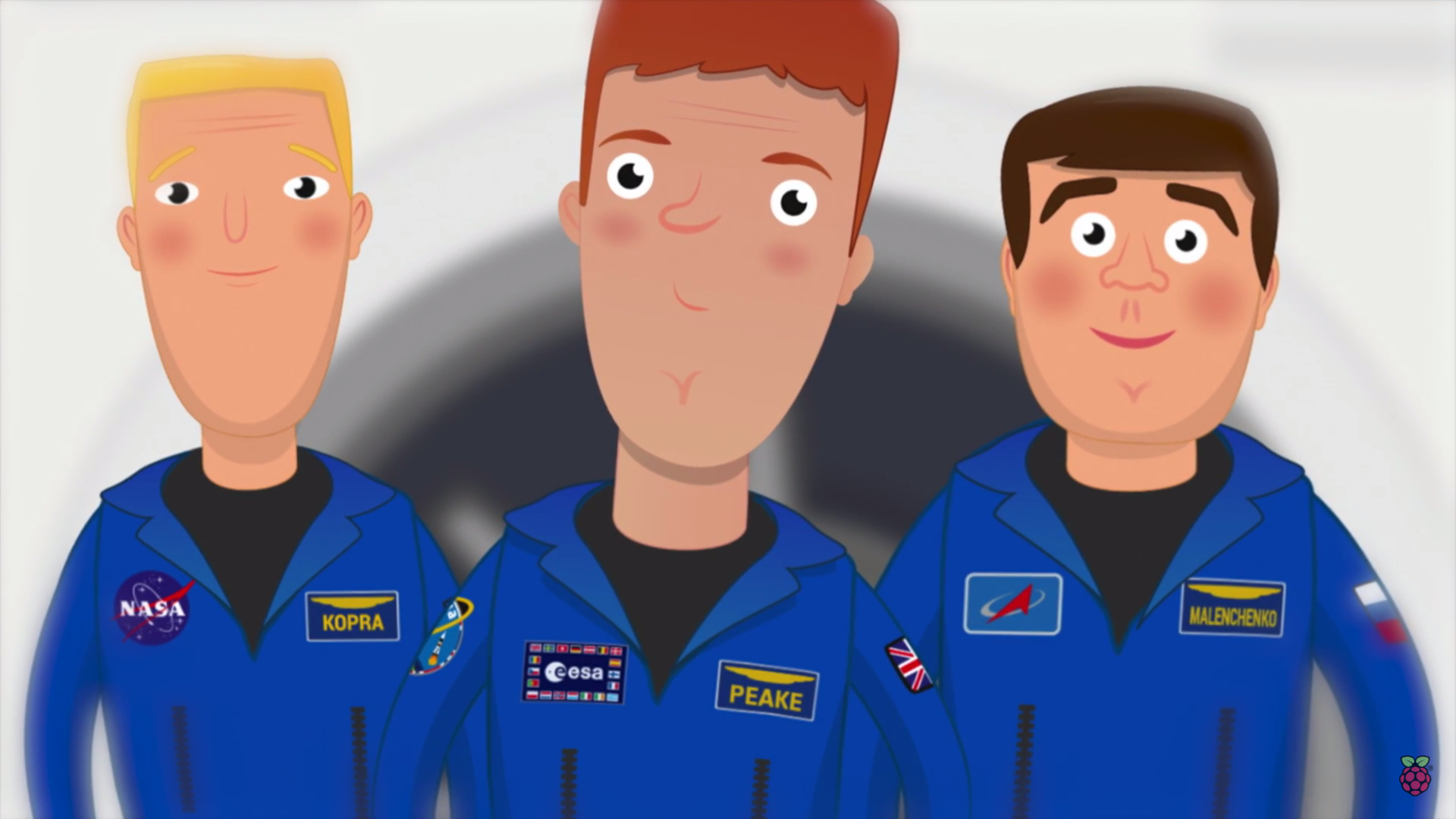 Expedition 46 crew members Tim Kopra, Tim Peake and Yuri Malenchenko