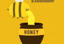 Bee making honey