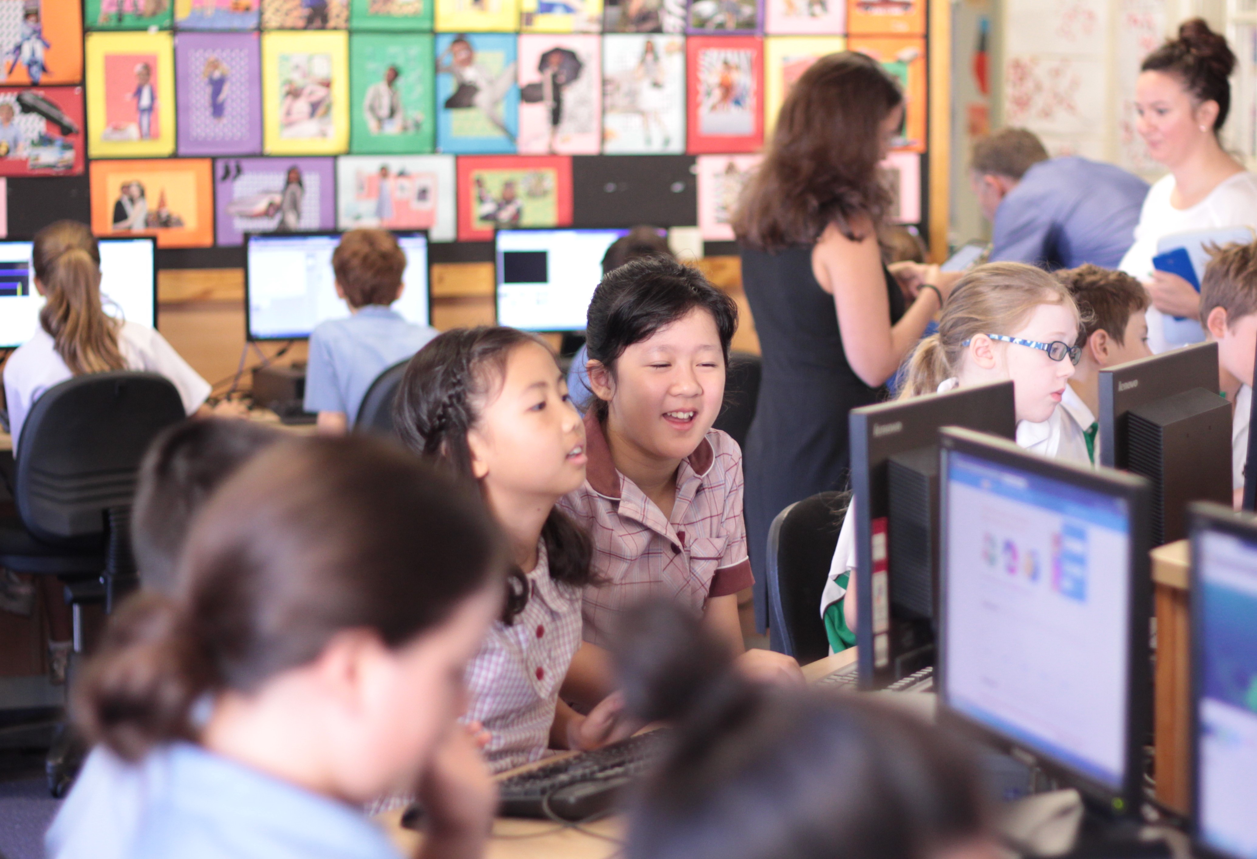 Educators and learners in a school in Australia