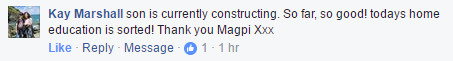 Screenshot of Facebook comment on AIY kit