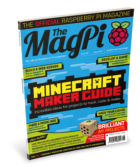The front cover of The MagPi 58