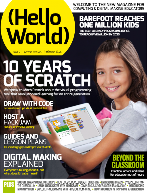 Cover of issue 2 of hello world magazine