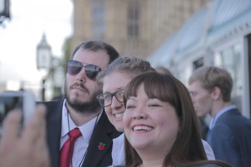 Raspberry Pi team at the Houses of Parliament