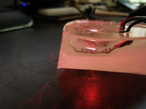 resin.io in resin epoxy-encased Raspberry Pi