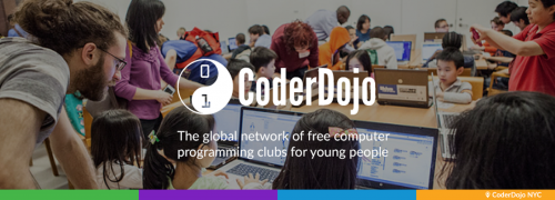 CoderDojo banner — 2000 Dojos