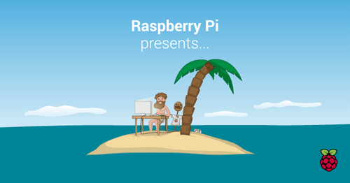 An animation of a castaway learning to code