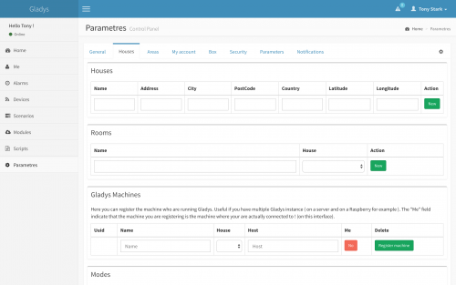 Raspberry Pi Gladys Project Home Assistant A screenshot of the Gladys hub on the Raspberry Pi - Gladys Project home assistant