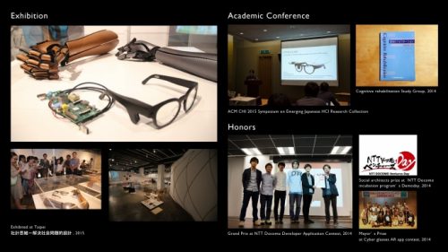 A collage images illustrating the history of developing OTON GLASS — OTON GLASS RASPBERRY PI GLASSES FOR DYSLEXIC USERS