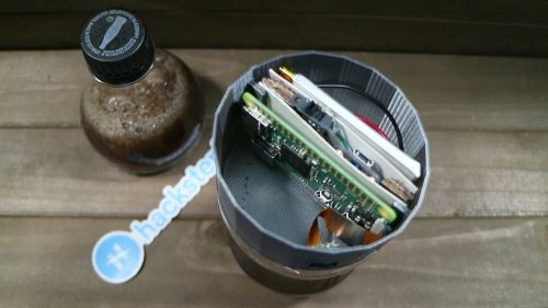 hidden Coke bottle spy cam - Raspberry Pi