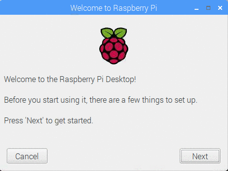 Raspbian setup first time wizard