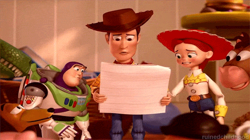 A GIF of Toy Story characters