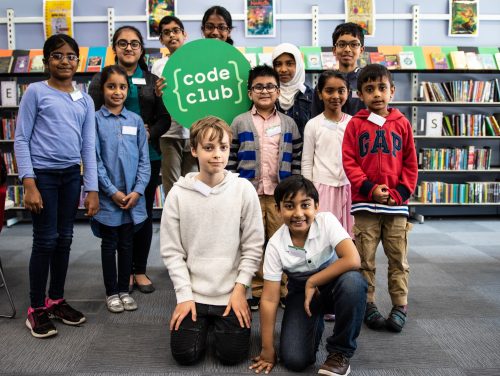 Happy computing enthusiasts at a Code Club