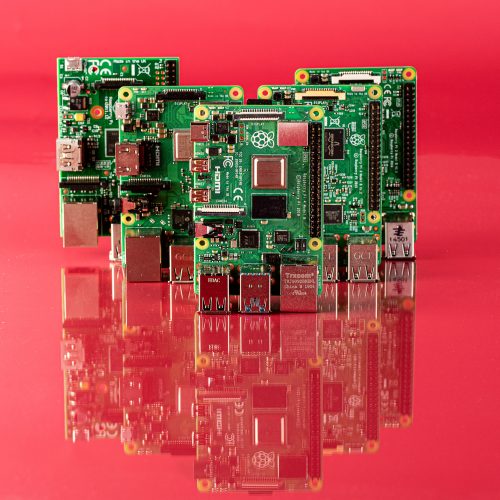 Several models of the Raspberry Pi computer.