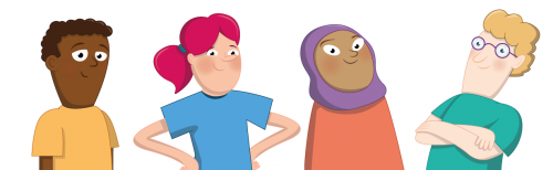 illustration of four people
