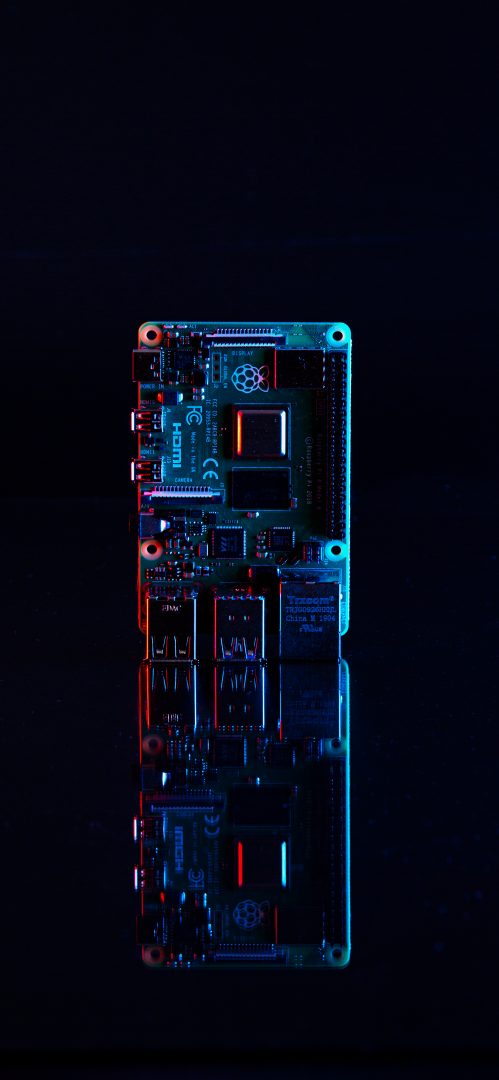 A rather snazzy Raspberry Pi 4 wallpaper for your phone and computer