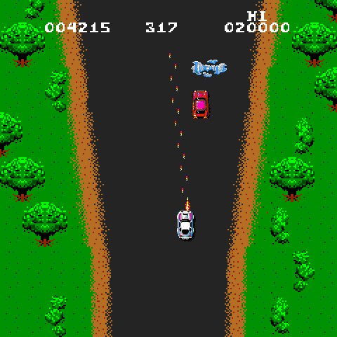 Spy Hunter, an arcade game from 1983