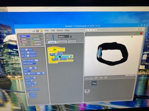 Screenshot of Harper's Scratch project Car Loop