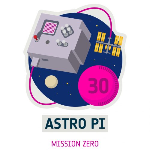 Logo of Mission Zero, part of the European Astro Pi Challenge.