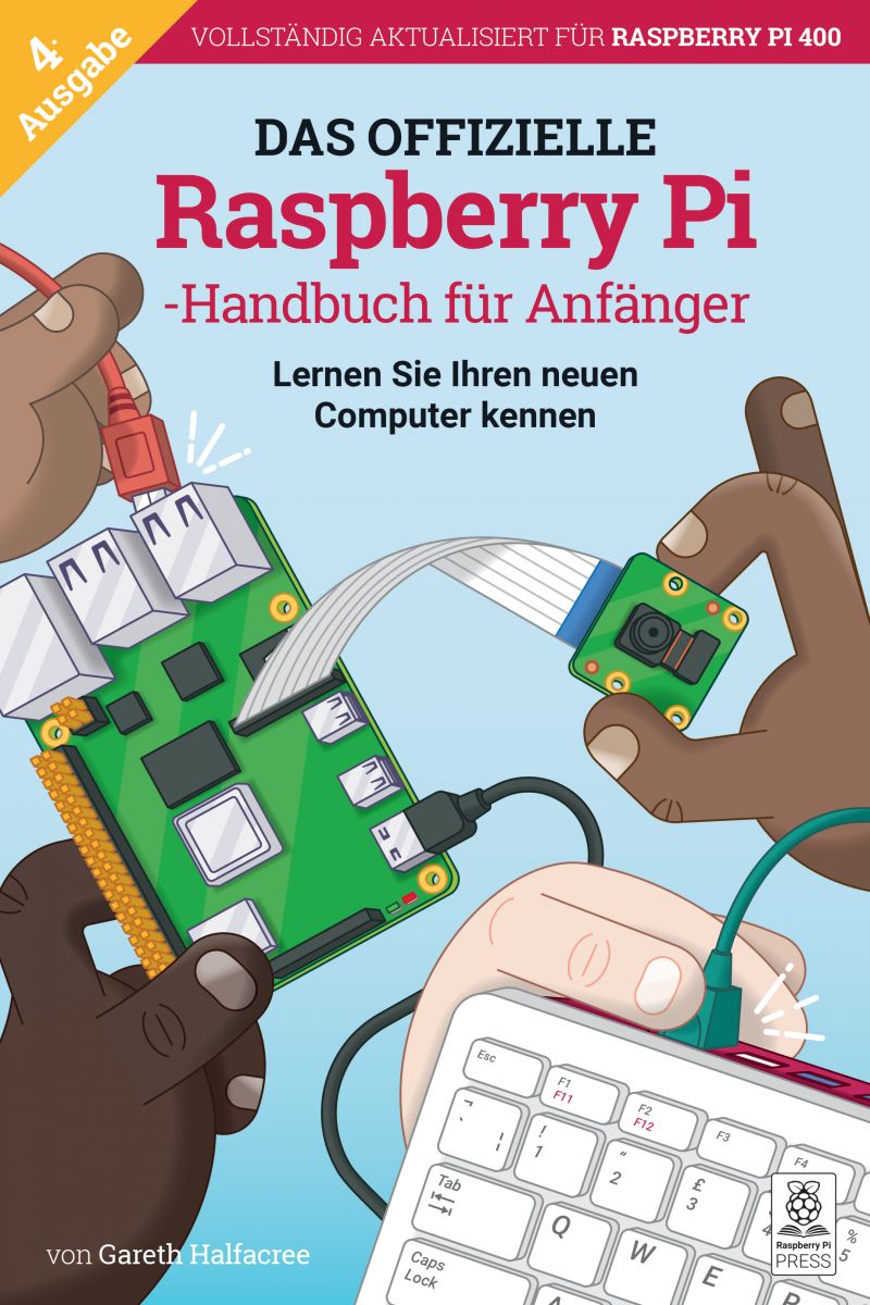 The cover of Raspberry Pi Beginner's Guide German edition