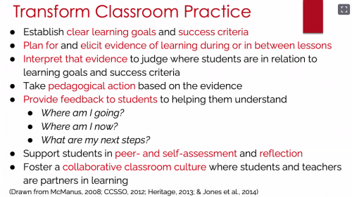 Advice from Shuchi Grover on how to embed formative assessment in classroom practice