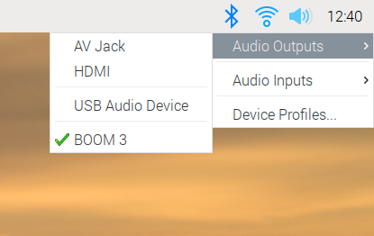 The PulseAudio input selector