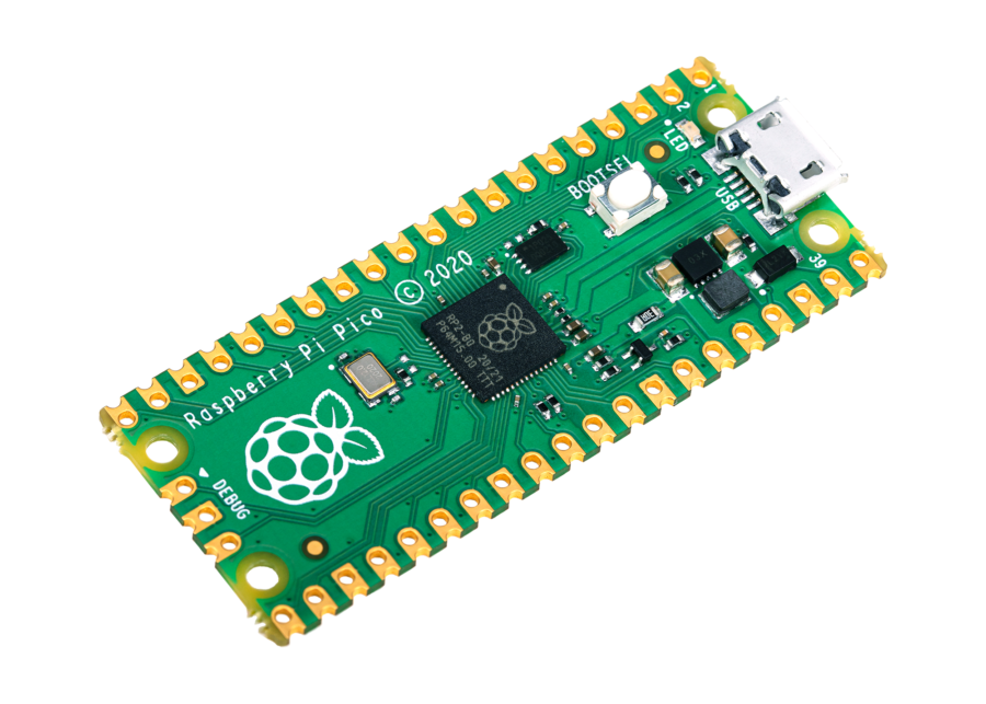 Raspberry pi pico, image from raspberrypi.org