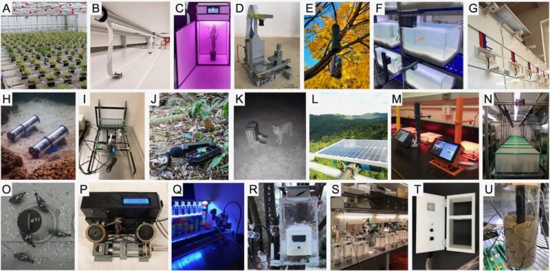 Thumbnail images of various scientific applications of Raspberry Pi
