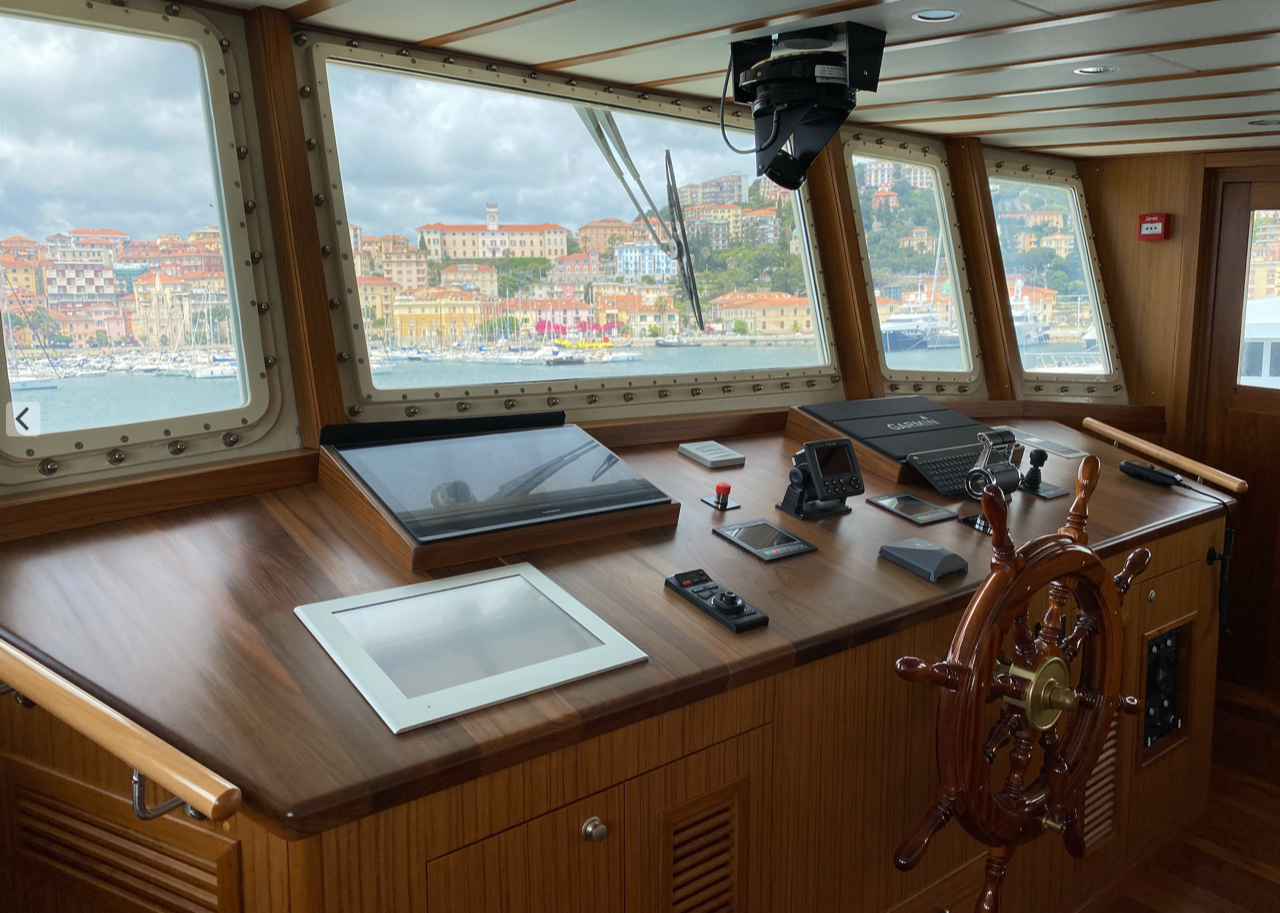 restored boat control room