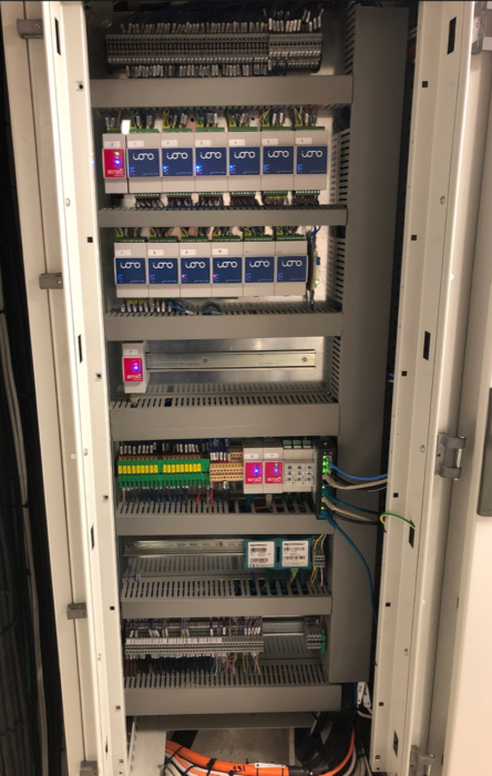 restored boat control cupboard