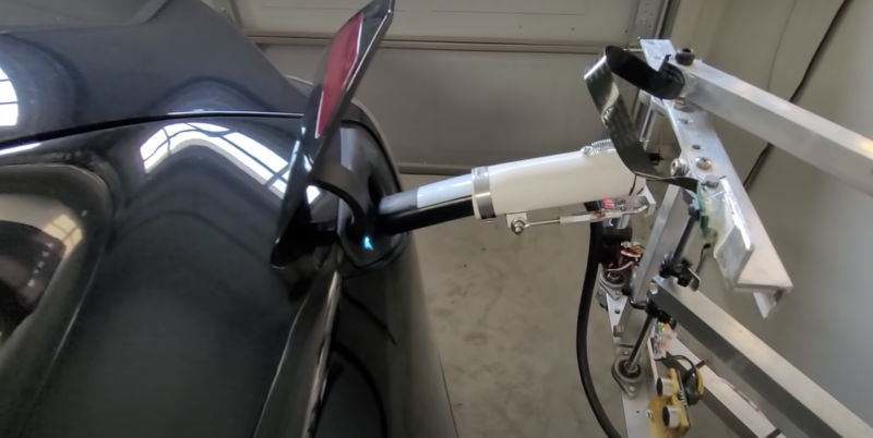 automatic tesla charger in action