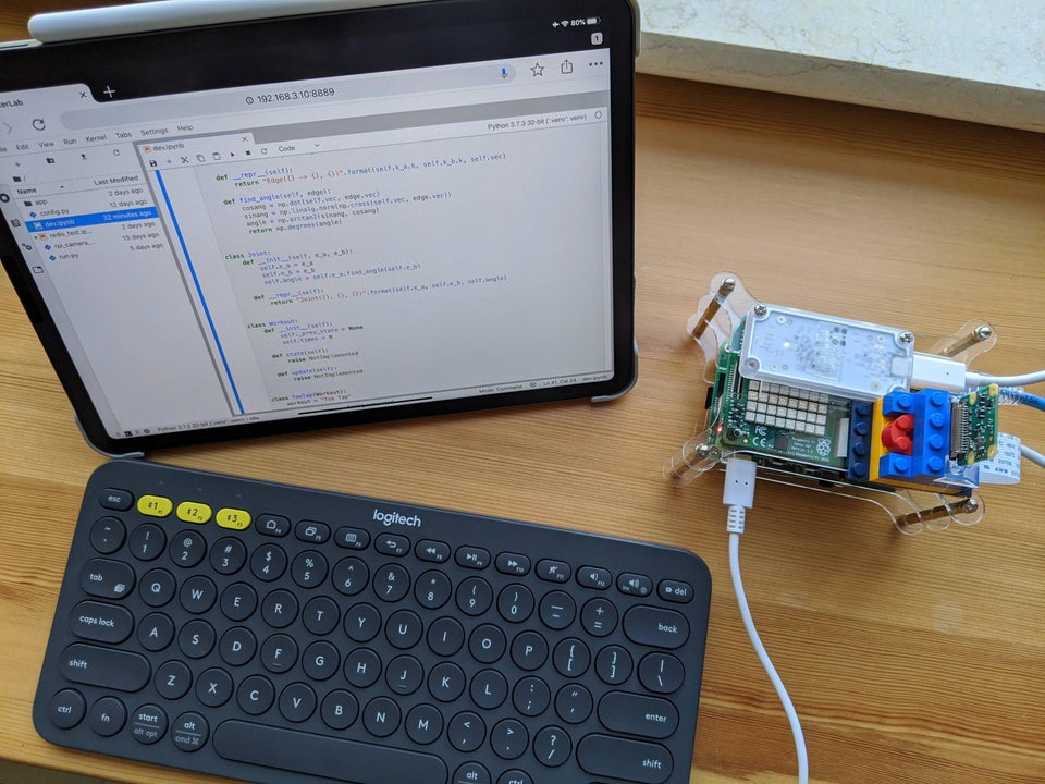 HIIT Pi running software on server from ipad using raspberry pi