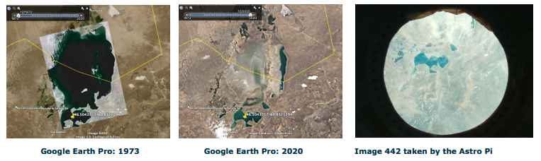 The Aral Sea photographed from the ISS by team Adastra.