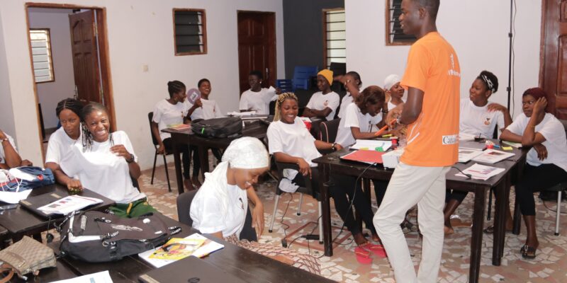 Educator training in a classroom in Benin.