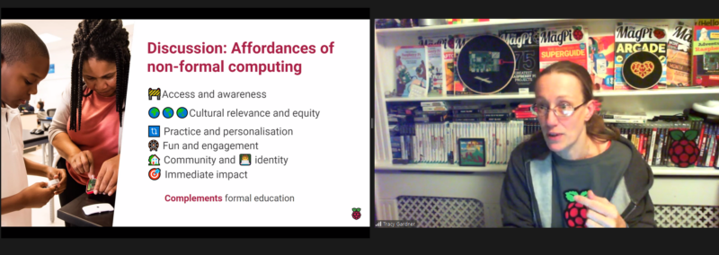 The affordances of non-formal computing activities that complement formal education: access and awareness, cultural relevance and equity, practice and personalisation, fun and engagement, community and identity, immediate impact.