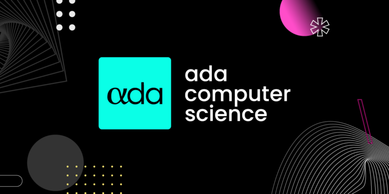 Ada Computer Science logo on dark background.