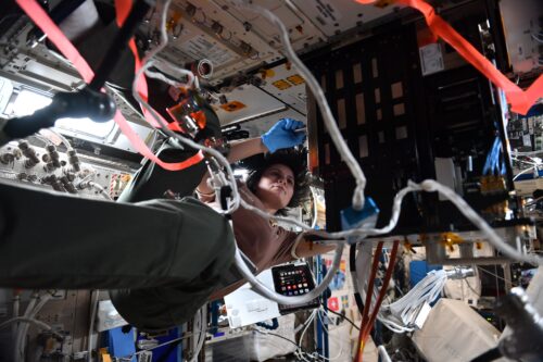 Samantha Cristoforetti aboard the ISS