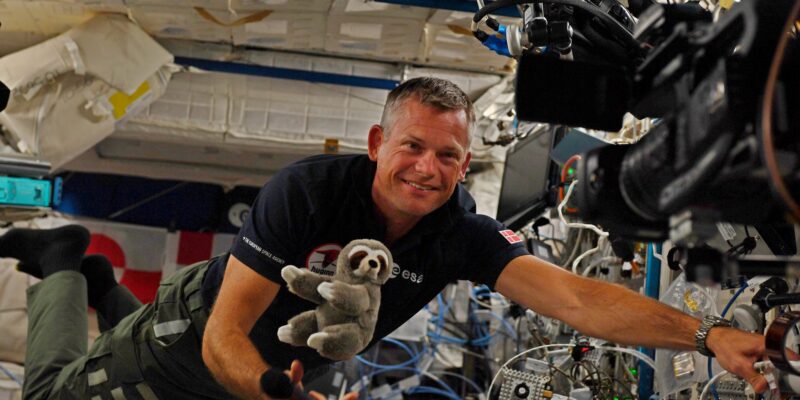 ESA astronaut Andreas Mogensen on board the ISS.