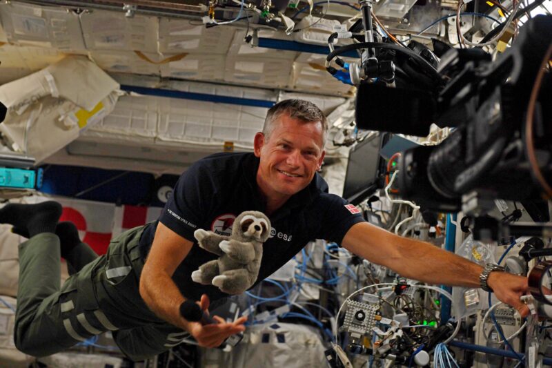 ESA astronaut Andreas Mogensen on board the ISS.