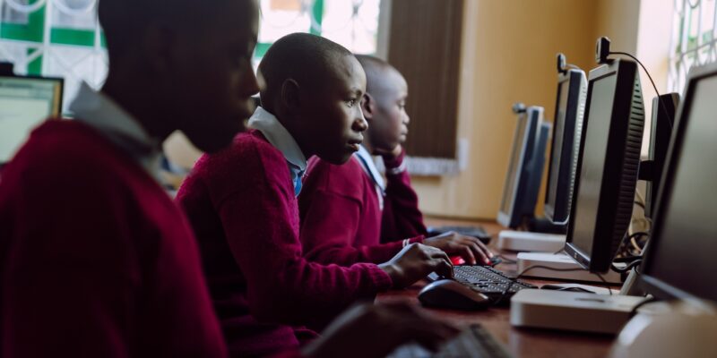 Learners in a classroom in Kenya.